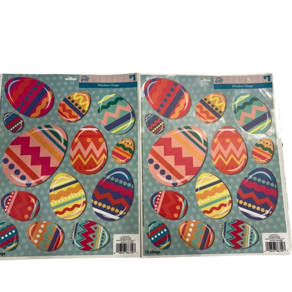Old East Main Co. Happy Easter Large Window Clings Sticker Packs Bunny Rabbit Eg - Picture 7 of 16